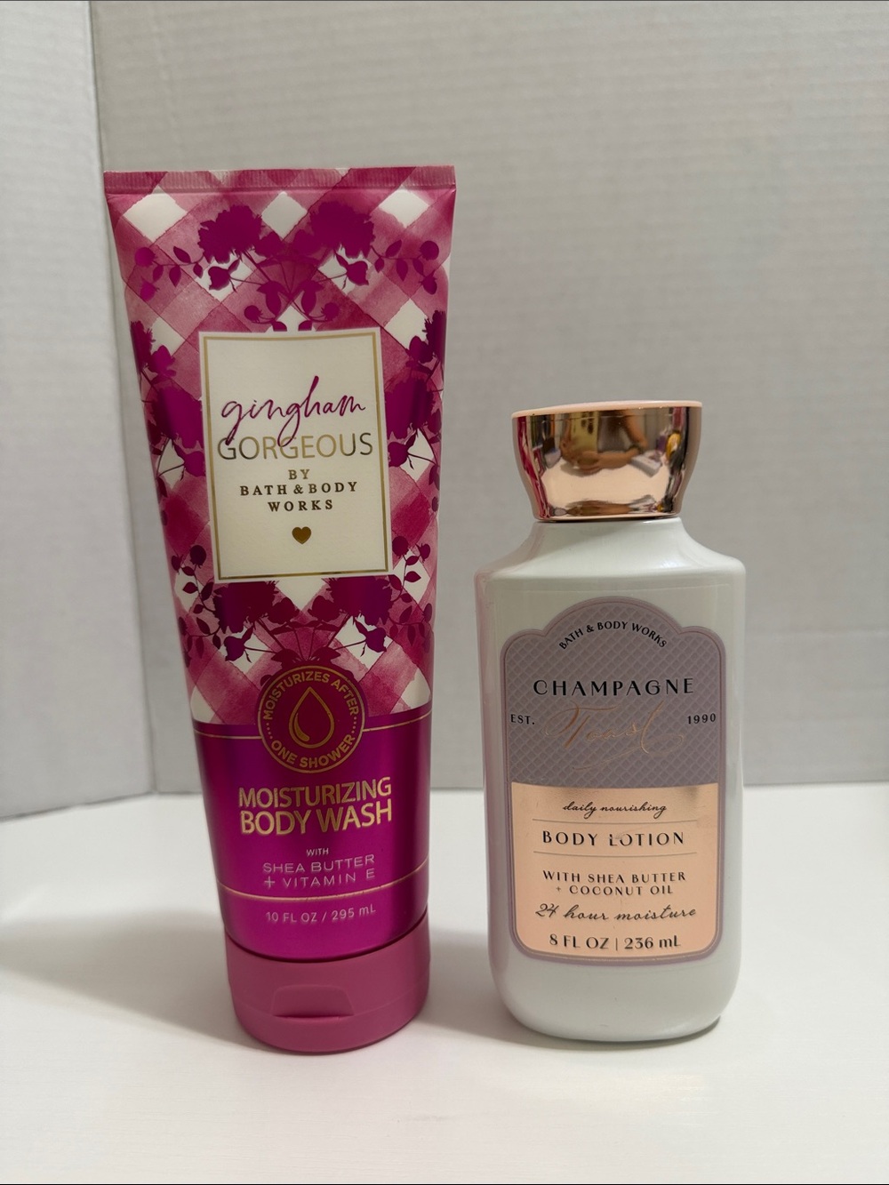 NEW Bath & Body Works Champagne Toast and Gingham Gorgeous Body Wash & Lotion